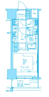 MAXIV桜木町WEST【6階】の間取り