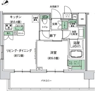 神奈川県川崎市高津区末長1【マンション】の間取り