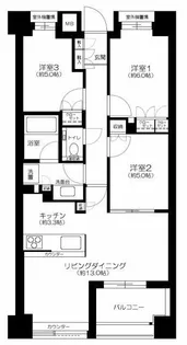 東京都新宿区矢来町【マンション】の間取り