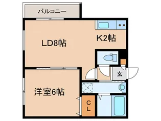 NFPガーデン月寒西【3階】の間取り