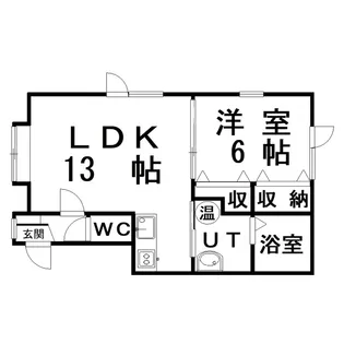 ビラ文苑8号館【1階】の間取り