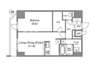 QUALITAS浅草橋 クオリタス浅草橋【9階】の間取り