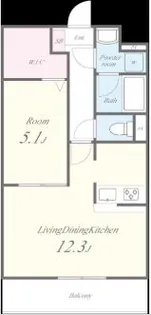 ガーデンテラス西川口【1階】の間取り