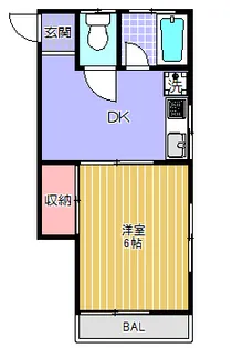 ハイツリヨン【2階】の間取り