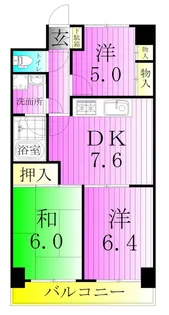 パピルスマンション【3階】の間取り