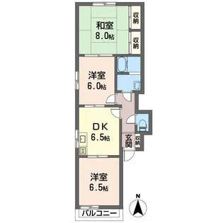 グリーンハイム C棟【1階】の間取り