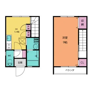 ヒルズ坂本Bの間取り