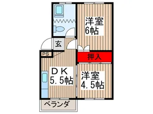 吉野原丸徳マンション【4階】の間取り