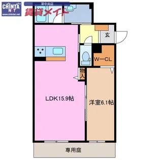 南丸之内 ShaMaison Hills【1階】の間取り