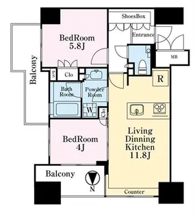 プレミスト西池袋【4階】の間取り