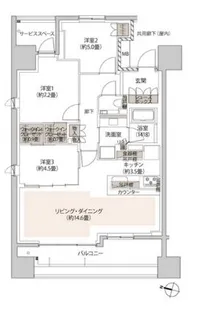 ザ・パークハウス本郷【6階】の間取り
