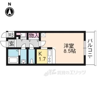 ホワイトハイムKAGAMIISHI【2階】の間取り