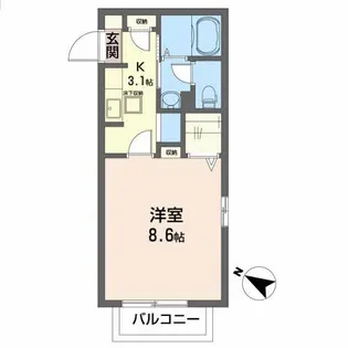 エール川内【1階】の間取り