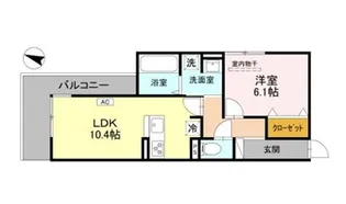 Noble Terrace中山手【3階】の間取り