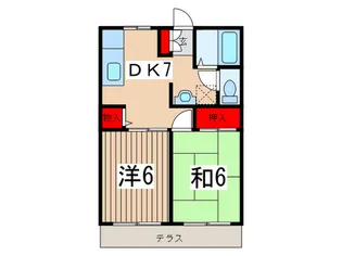 サンハイツ肥沼【1階】の間取り