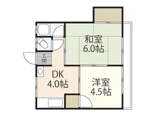 コーポみどり【1階】の間取り
