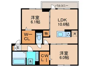 ファミリアーレ城陽【3階】の間取り