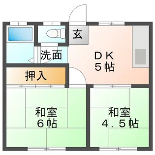 サンシティ磯山【1階】の間取り