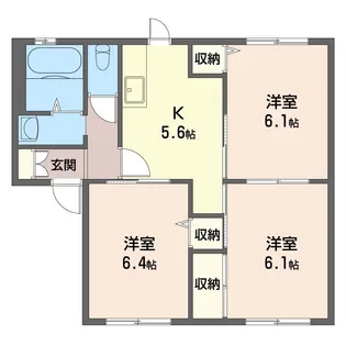 ドミール棚沢【1階】の間取り