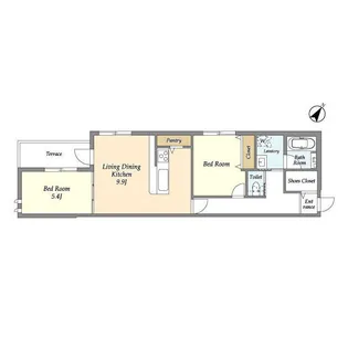 エスパシオ六条【1階】の間取り