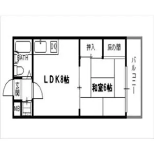 岡本ハイツ【3階】の間取り