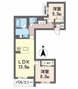 グラン フェリシア【1階】の間取り