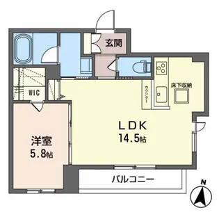 コンフォール木町【1階】の間取り