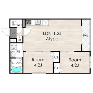 Tio寝屋川市駅【2階】の間取り