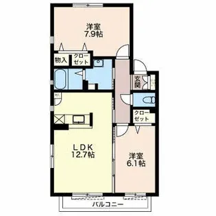 さくら館 A棟【2階】の間取り