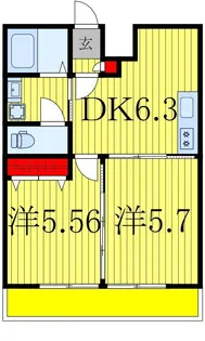 ダイヤモンドクレスト南柏【3階】の間取り