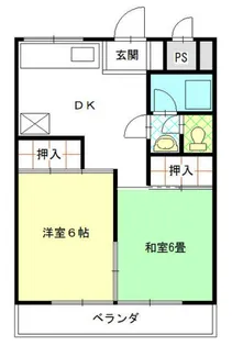 津田沼サニーマンション【5階】の間取り