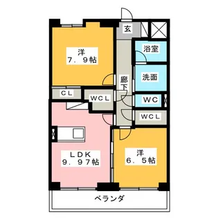 ムーブル ガレ【7階】の間取り