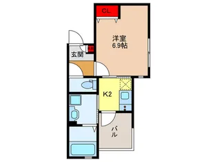 ALEGRIA弥刀【2階】の間取り