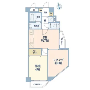 ホーユウパレス二俣川【1階】の間取り