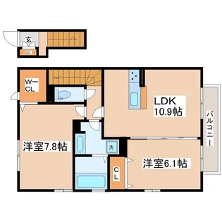 プレシェーナI【2階】の間取り