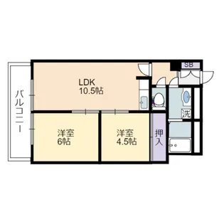 リエス榴ヶ岡【7階】の間取り