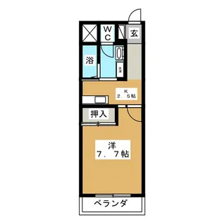 ルート南向 B棟【1階】の間取り