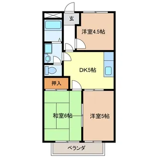 メゾンフィールドTII【1階】の間取り