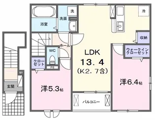 ヴァロ【2階】の間取り