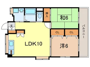 松園ハイツ【3階】の間取り