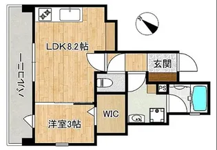 デュオヴェール平尾【15階】の間取り