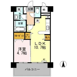 カンフォーラ松原【4階】の間取り