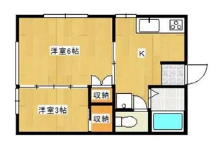 コーポさつき【1階】の間取り