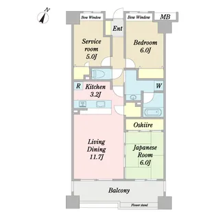 狛江ガーデンハウス【5階】の間取り