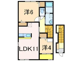 リュミエール ソレール【2階】の間取り