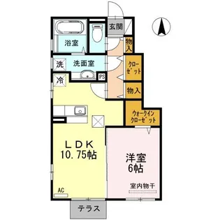 clover tea ーR【1階】の間取り