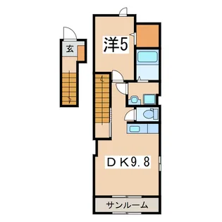 ツイン・ベルII【1階】の間取り
