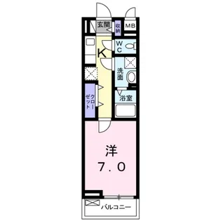 プリティ-堺【3階】の間取り