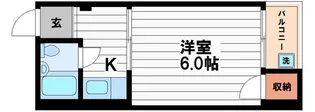 エクセル内本町ハイツ【6階】の間取り