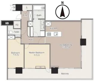 ザ・パークハウス晴海タワーズ ティアロレジデンス【32階】の間取り